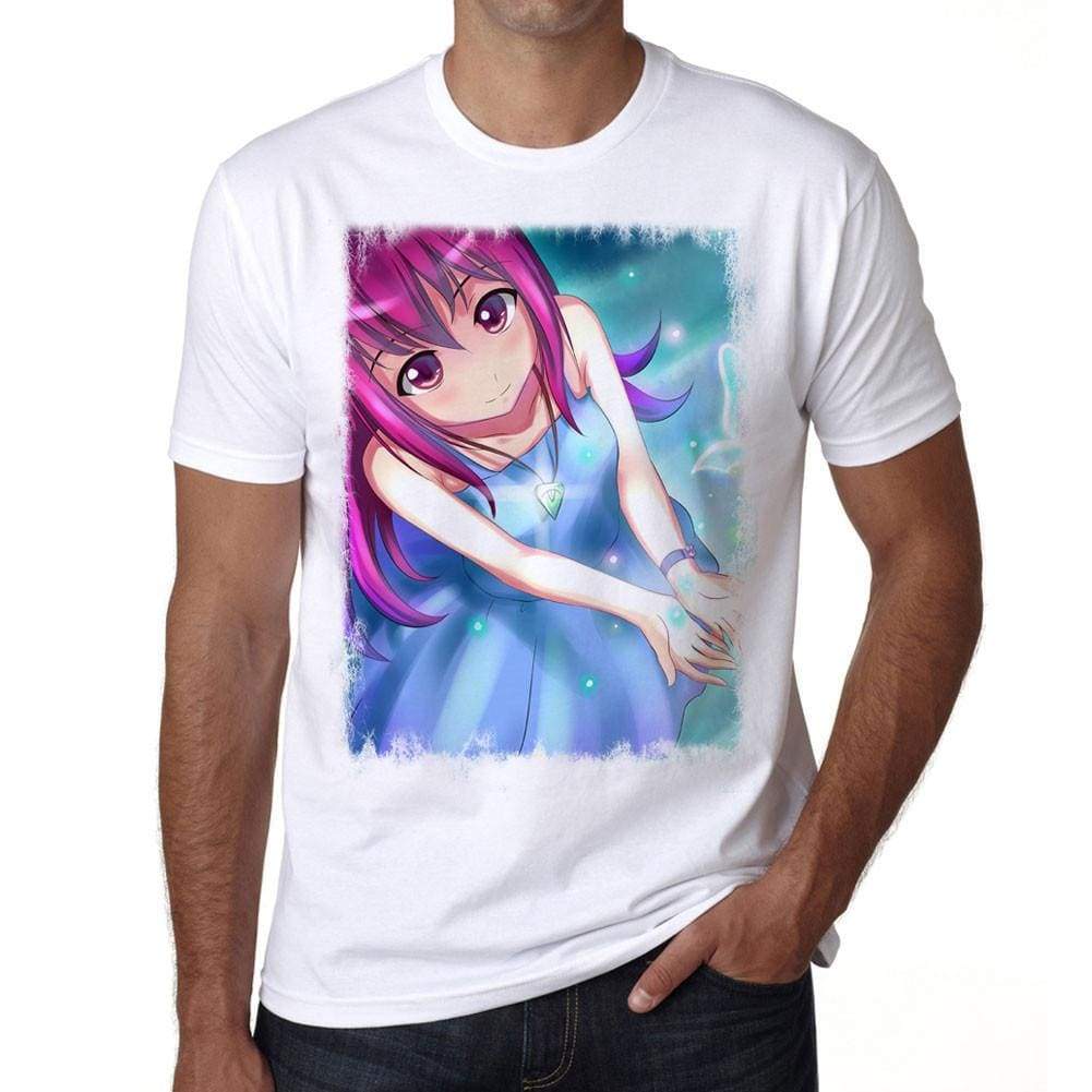 Manga Girl With Butterfly T-Shirt For Men T Shirt Gift 00089 - T-Shirt