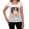 Manga girl with cookie, T-Shirt for women,t shirt gift 00088