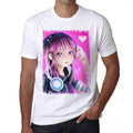 Manga Girl with headphones 2, Men's T-Shirt,t shirt gift 00089