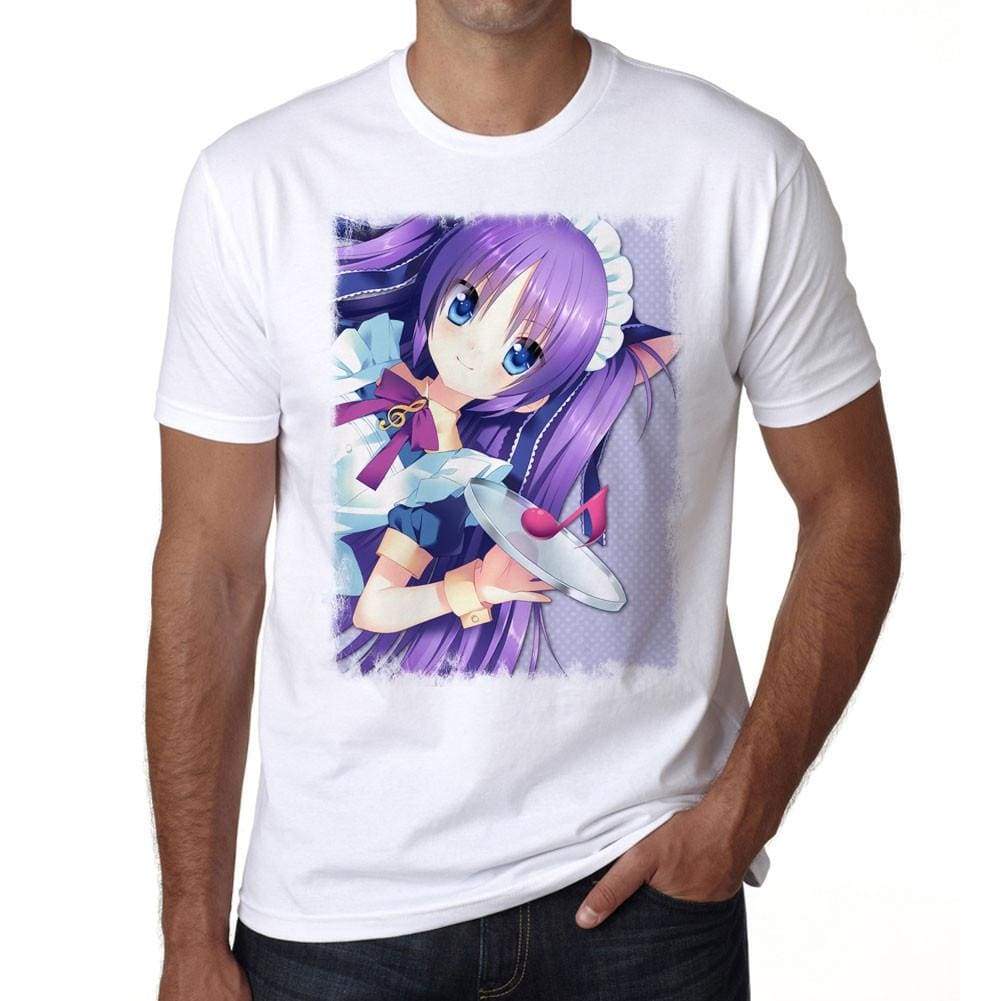 Manga Purple Hair Maid T-Shirt For Men T Shirt Gift 00089 - T-Shirt