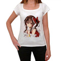 Manga red dress and bow, T-Shirt for women,t shirt gift 00088
