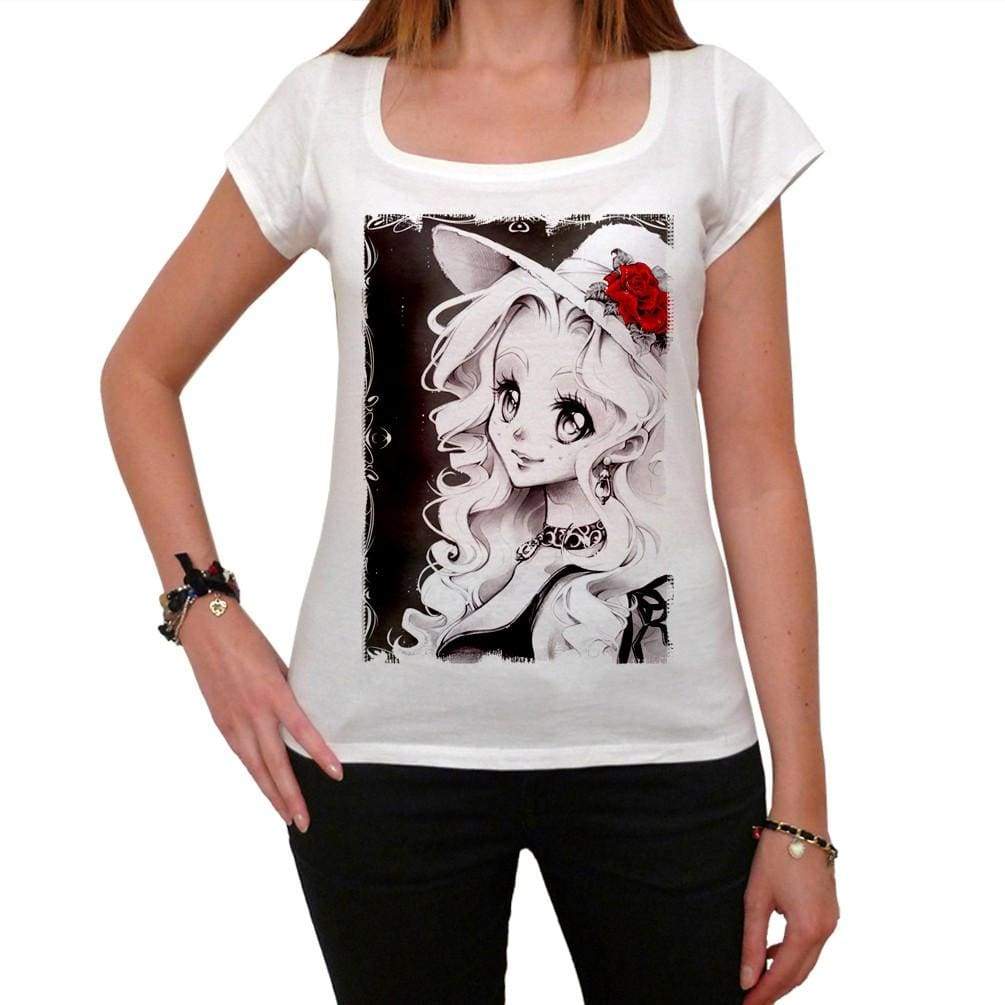 Manga Red Rose Womens T-Shirt Gift T Shirt Womens Tee 00088 - T-Shirt