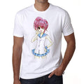Manga winking schoolgirl, Men's T-Shirt,t shirt gift 00089