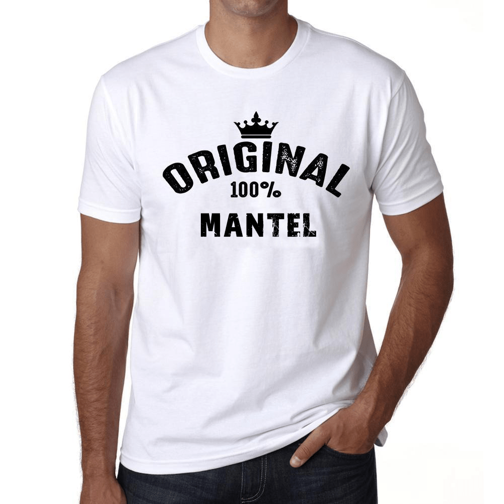 Mantel 100% German City White Mens Short Sleeve Round Neck T-Shirt 00001 - Casual