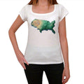 Map USA Women's Short Sleeve Round Neck T-shirt 00111