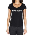 marburg, German Cities Black, Women's Short Sleeve Round Neck T-shirt 00002