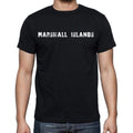 marshall islands Men's T-Shirt Short Sleeve Round Neck Black t shirt for men