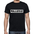 Masseuse t shirt, mens t-shirt, occupation, S Size, Black, Cotton