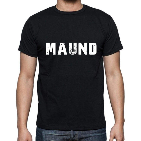 Maund Mens Short Sleeve Round Neck T-Shirt 5 Letters Black Word 00006 - Casual