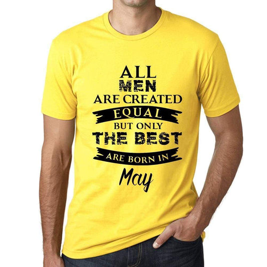 May, Only the Best are Born in May <span>Men's</span> T-shirt Yellow Birthday Gift 00513 - ULTRABASIC