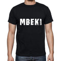 mbeki Men's Short Sleeve Round Neck T-shirt , 5 letters Black , word 00006