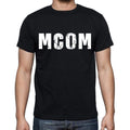mcom Men's Short Sleeve Round Neck T-shirt , 4 letters Black