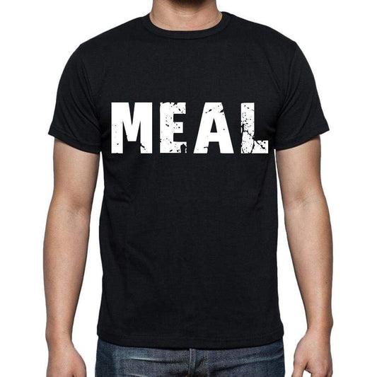 Meal Mens Short Sleeve Round Neck T-Shirt Black T-Shirt En