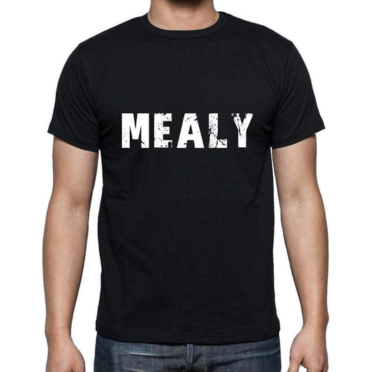 Mealy Mens Short Sleeve Round Neck T-Shirt 5 Letters Black Word 00006 - Casual