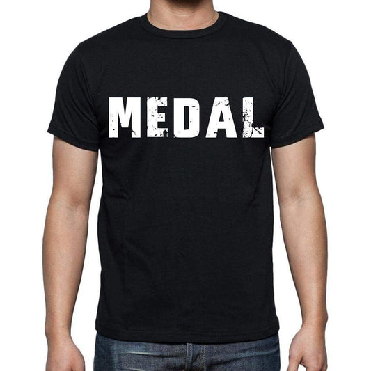 Medal Mens Short Sleeve Round Neck T-Shirt Black T-Shirt En