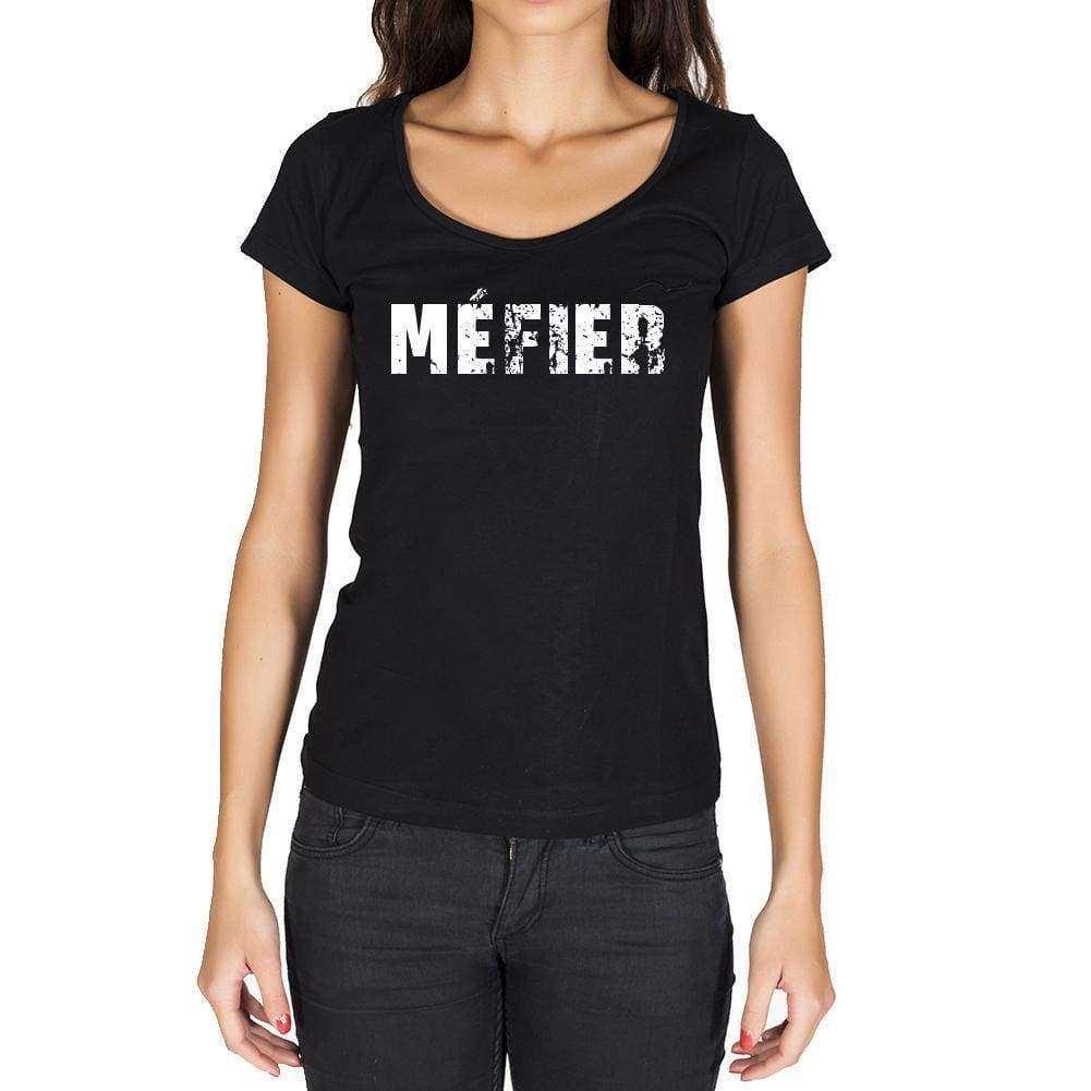 Méfier French Dictionary Womens Short Sleeve Round Neck T-Shirt 00010 - Casual