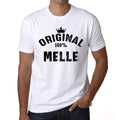 melle, 100% German city white, Men's Short Sleeve Round Neck T-shirt 00001