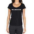 mellinghausen, German Cities Black, Women's Short Sleeve Round Neck T-shirt 00002