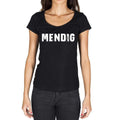 mendig, German Cities Black, Women's Short Sleeve Round Neck T-shirt 00002