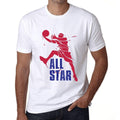 Men's Graphic T-Shirt All Star Basketball Player White Round Neck