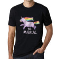 Men's Graphic T-Shirt Be Magical Unicorn Deep Black