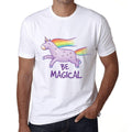 Men's Graphic T-Shirt Be Magical Unicorn White