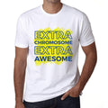 Men's Graphic T-Shirt Down Syndrome Extra Chromosome Extra Awesome White