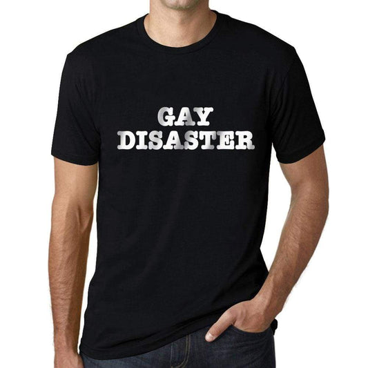 Mens Graphic T-Shirt LGBT Gay Disaster Deep Black - Deep Black / XS / Cotton - T-Shirt