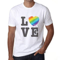 Men's Graphic T-Shirt LGBT Love White