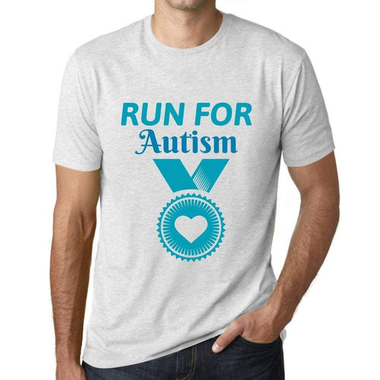 Mens Graphic T-Shirt Run for Autism Vintage White - Vintage White / XS / Cotton - T-Shirt