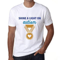 Men's Graphic T-Shirt Shine a Light on Autism White
