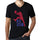Men&rsquo;s  Graphic V-Neck T-Shirt All Star Basketball Player Deep Black - Ultrabasic