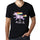 Mens Graphic V-Neck T-Shirt Be Magical Unicorn Deep Black - Deep Black / S / Cotton - T-Shirt