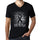 Mens Graphic V-Neck T-Shirt Cancer Fight The Fight Deep Black - Deep Black / S / Cotton - T-Shirt
