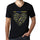 Mens Graphic V-Neck T-Shirt Down Syndrome Heart Deep Black - Deep Black / S / Cotton - T-Shirt