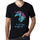 Mens Graphic V-Neck T-Shirt Im F*cking Magical Unicorn Deep Black - Deep Black / S / Cotton - T-Shirt