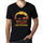 Mens Graphic V-Neck T-Shirt Save the Chubby Unicorn Deep Black - Deep Black / S / Cotton - T-Shirt