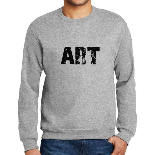 Mens Printed Graphic Sweatshirt Popular Words Art Grey Marl - Grey Marl / Small / Cotton - Sweatshirts