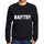 Mens Printed Graphic Sweatshirt Popular Words Barter Deep Black - Deep Black / Small / Cotton - Sweatshirts
