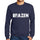 Mens Printed Graphic Sweatshirt Popular Words Brazen French Navy - French Navy / Small / Cotton - Sweatshirts
