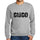 Mens Printed Graphic Sweatshirt Popular Words Cisco Grey Marl - Grey Marl / Small / Cotton - Sweatshirts