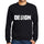 Mens Printed Graphic Sweatshirt Popular Words Design Deep Black - Deep Black / Small / Cotton - Sweatshirts