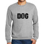 Mens Printed Graphic Sweatshirt Popular Words Dog Grey Marl - Grey Marl / Small / Cotton - Sweatshirts