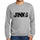 Mens Printed Graphic Sweatshirt Popular Words Jinks Grey Marl - Grey Marl / Small / Cotton - Sweatshirts