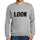 Mens Printed Graphic Sweatshirt Popular Words Look Grey Marl - Grey Marl / Small / Cotton - Sweatshirts