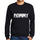 Mens Printed Graphic Sweatshirt Popular Words Rommy Deep Black - Deep Black / Small / Cotton - Sweatshirts