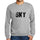 Mens Printed Graphic Sweatshirt Popular Words Sky Grey Marl - Grey Marl / Small / Cotton - Sweatshirts