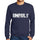 Mens Printed Graphic Sweatshirt Popular Words Unruly French Navy - French Navy / Small / Cotton - Sweatshirts