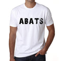 Men's Tee Shirt Vintage T shirt Abats X-Small White 00561