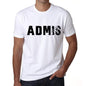 Mens Tee Shirt Vintage T Shirt Admis X-Small White 00561 - White / Xs - Casual